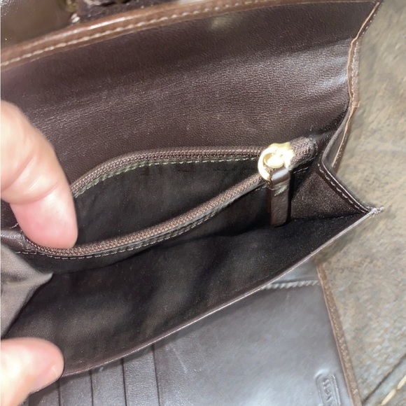 NWOT Authentic Vintage Hobo COACH original Dark Brown & Matching Logo Wallet - Picture 6 of 14